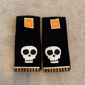 Target Halloween Skull hand towels set of 2